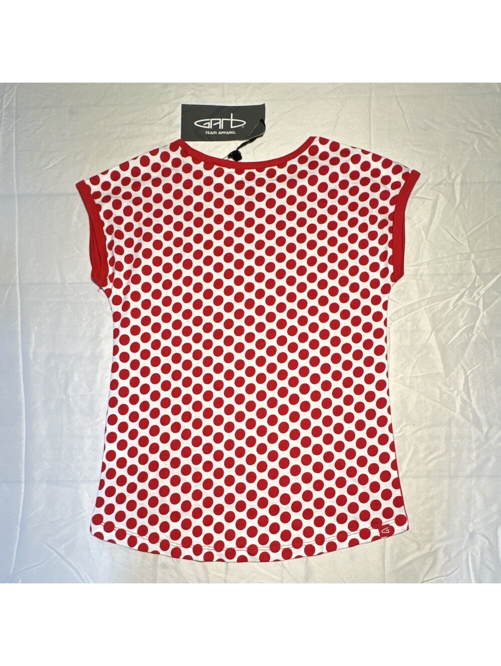 Garb Ohio State Girls L (9-10) Red/White Polka Dot Cotton Crew T-Shirt